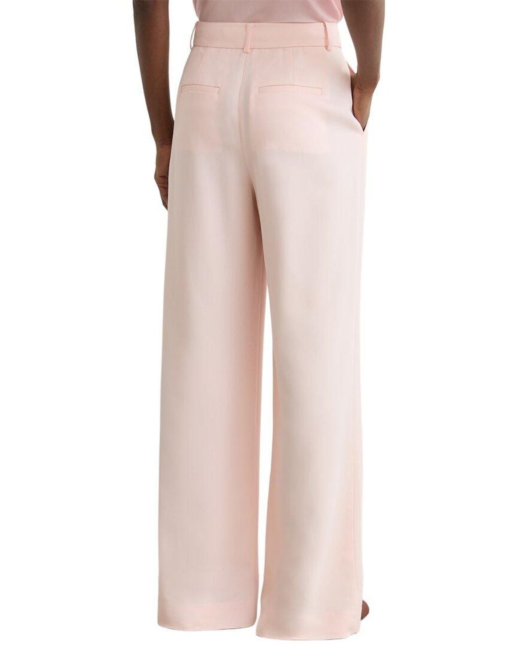 Reiss Pink Emilia Wide Leg Tailored Trouser