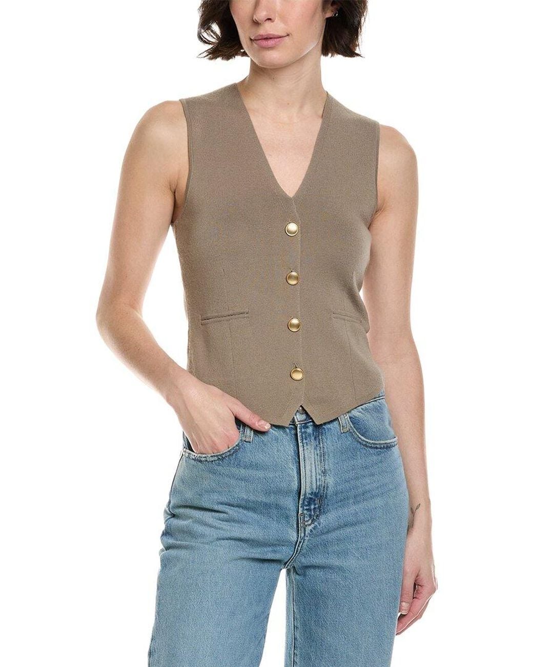 Rag & Bone Blue Elly Wool-blend Vest