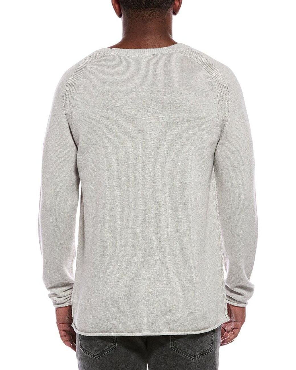 ATM Gray Cashmere-Blend Crewneck Sweater for men