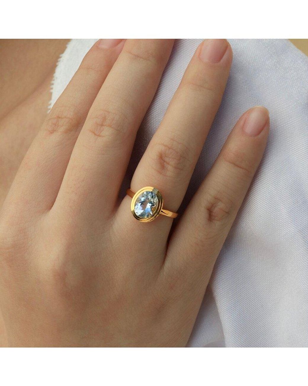 Kai Fine Jewelry Blue 14K 2.00 Ct. Tw. Aquamarine Cocktail Ring