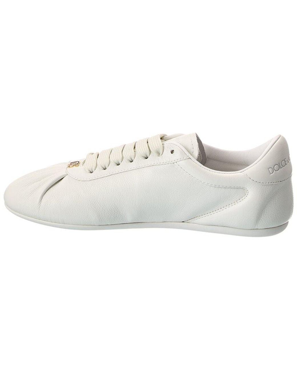 Dolce & Gabbana White Ballet Leather Sneaker