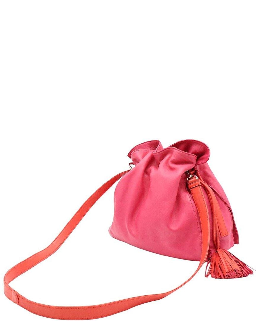 Loewe Pink Leather Flamenco 30 Shoulder Bag (Authentic Pre-Loved)
