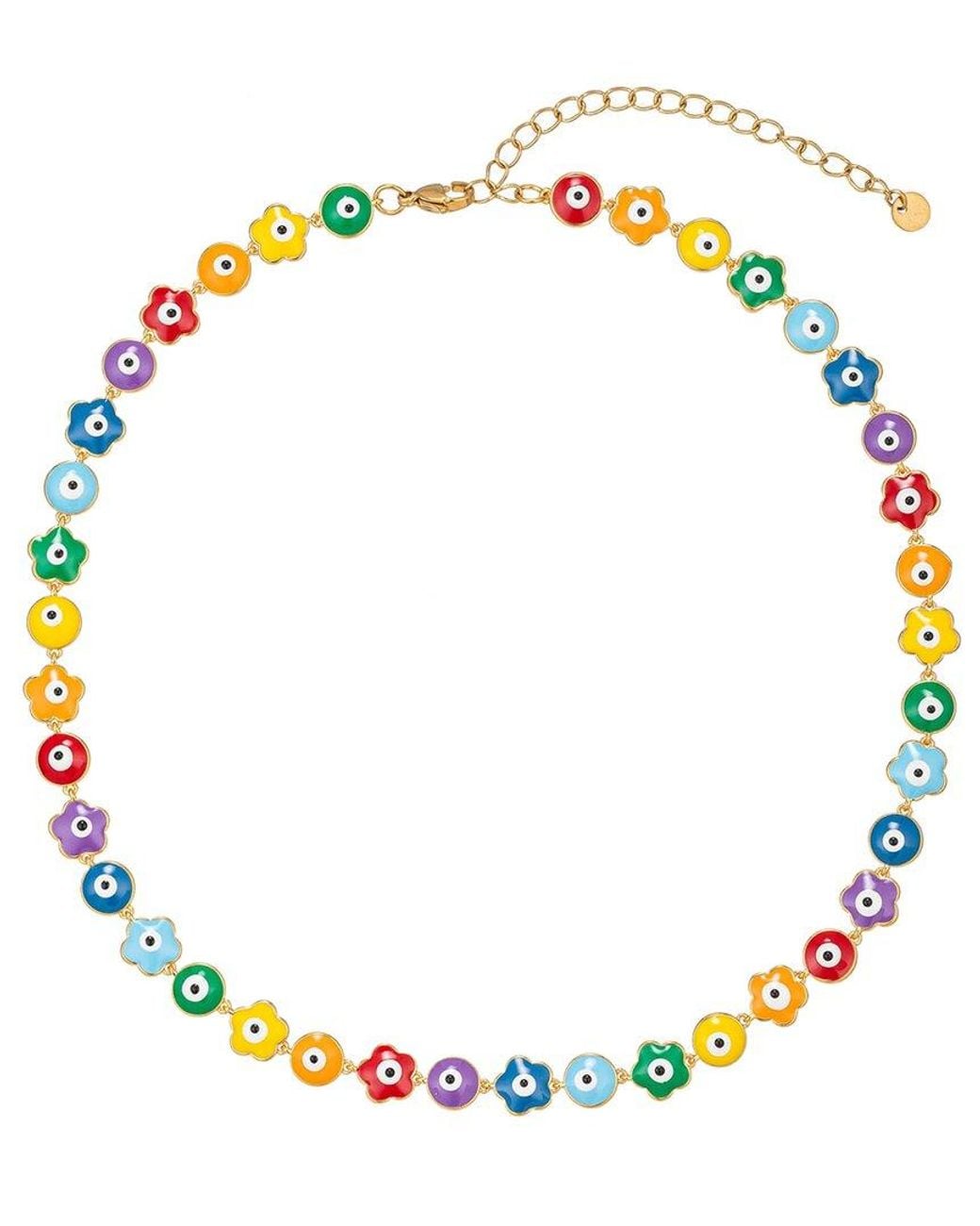 Eye Candy LA Metallic The Luxe Collection Flower Eye Necklace