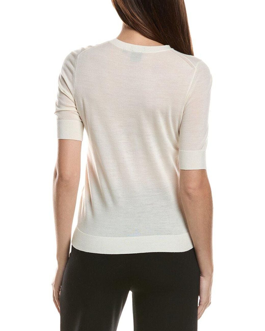 Boss White Farbella Wool Top