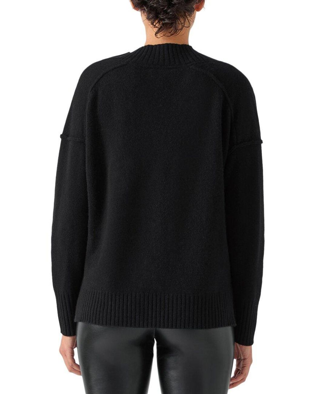 L.K.Bennett Black Cara Wool-Blend Knitted Top