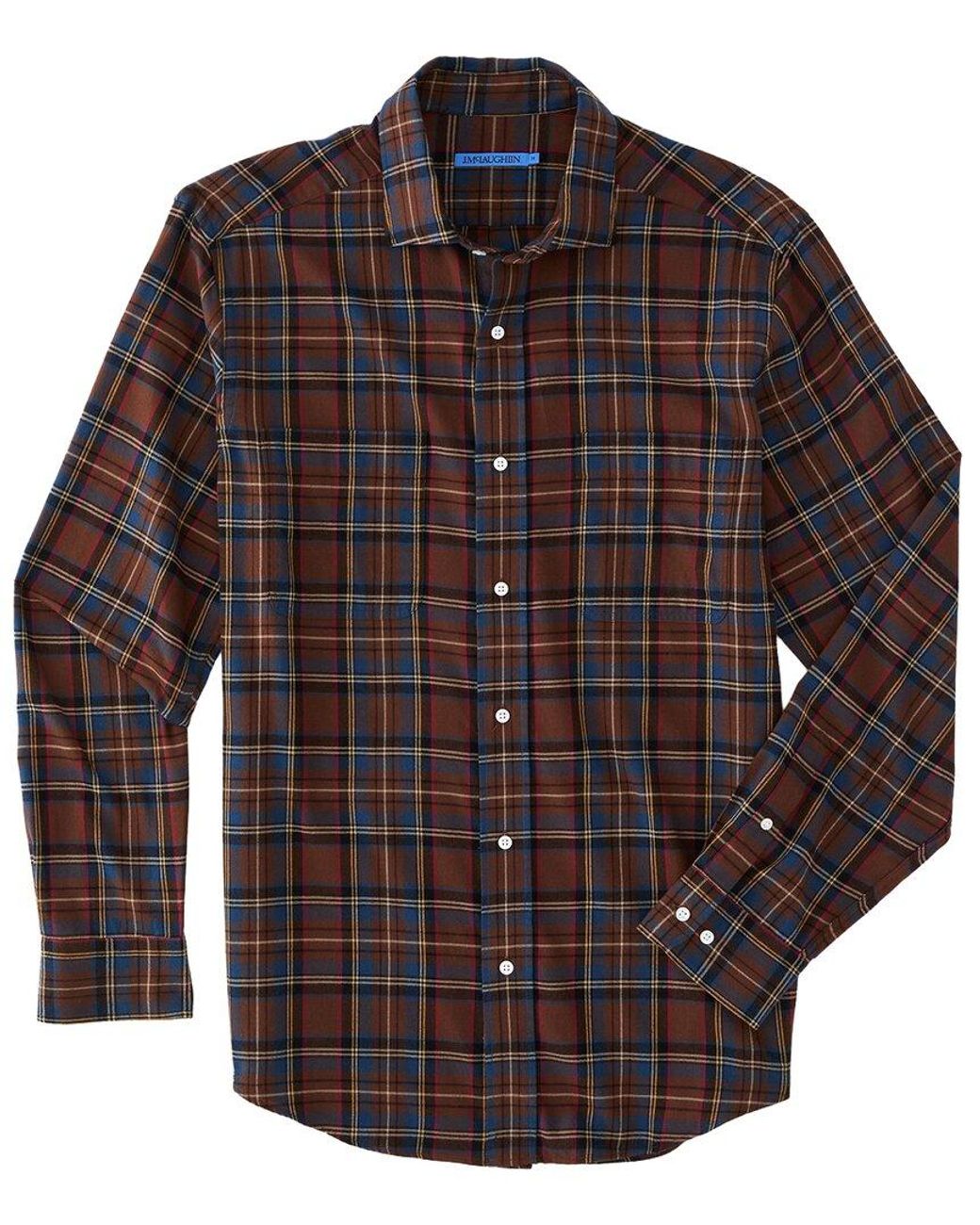 J.McLaughlin Brown J. Mclaughlin Glenmere Woven Shirt for men