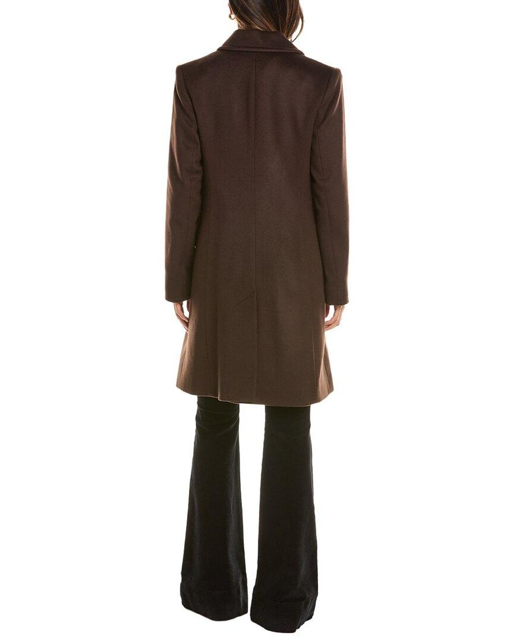 Fleurette Brown Club Collar Wool Coat