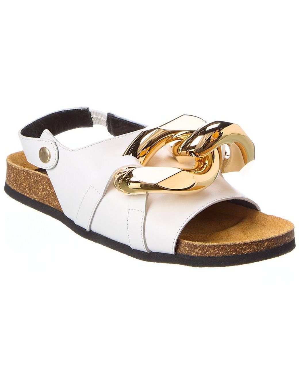 J.W. Anderson Metallic Chain Leather Sandal