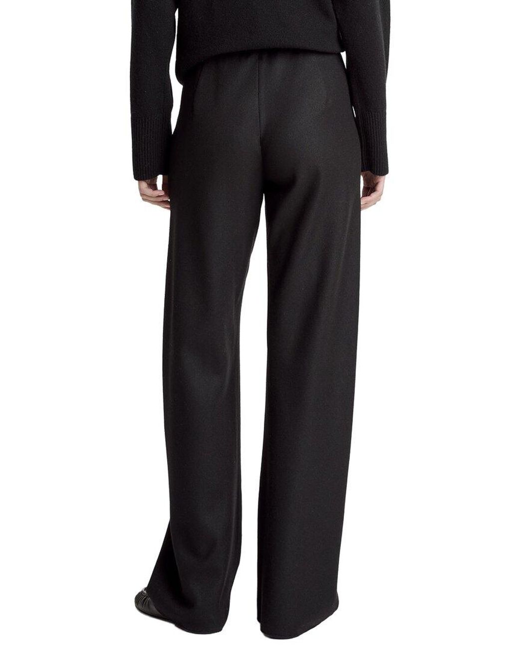 Vince Black High Waist Wool-Blend Bias Pant
