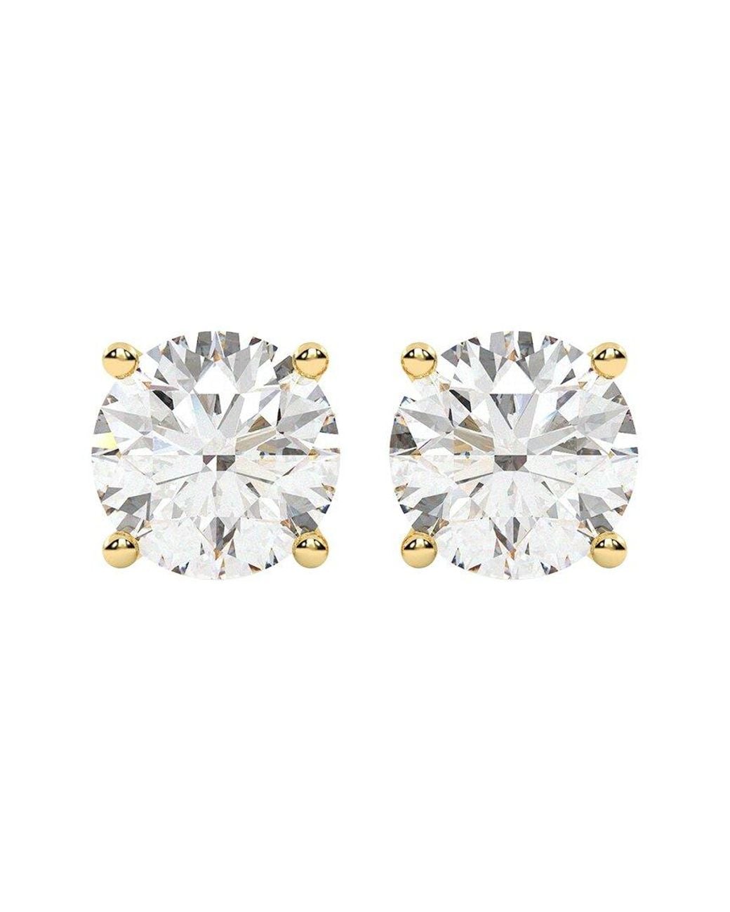 Lab Grown Diamonds Metallic 14K 8.00 Ct. Tw. Lab-Grown Diamond Stud Earrings