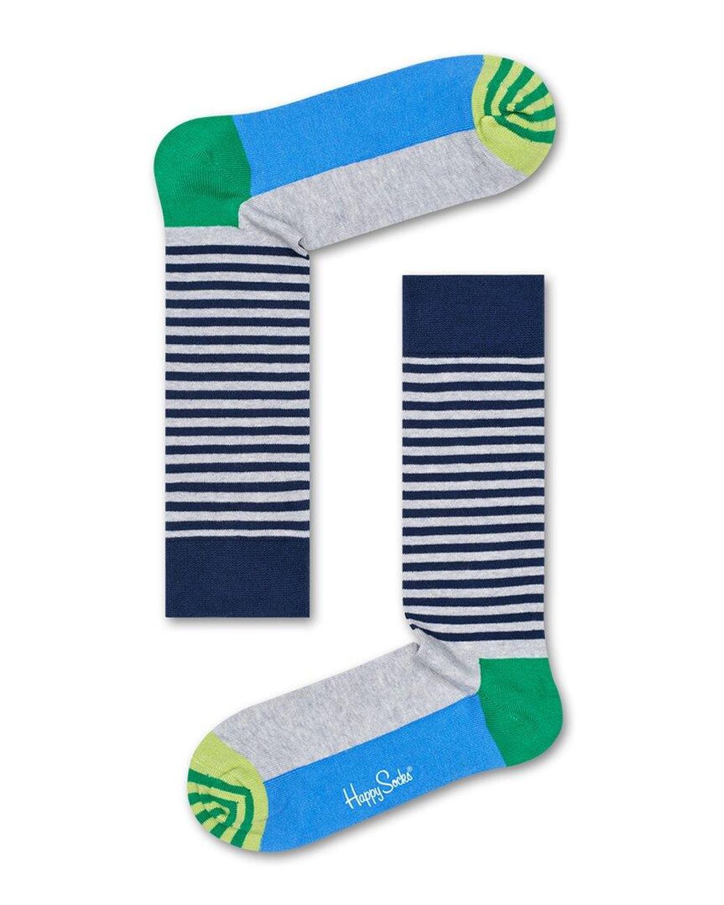 Happy Socks Half Stripe Socks in Blue for Men | Lyst
