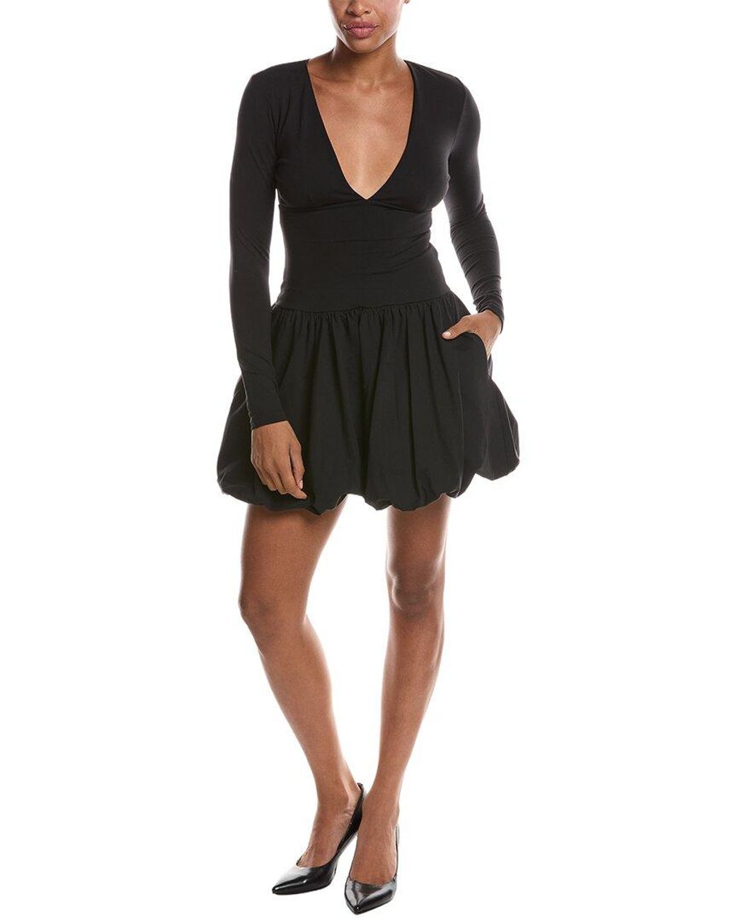 Susana Monaco Black Bubble Mini Dress