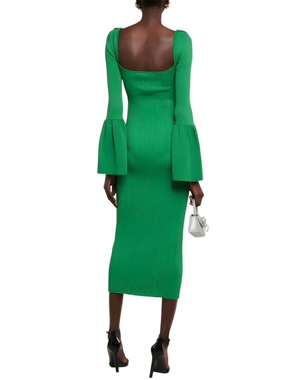 CAMILA BLANCO Green Midi Dress