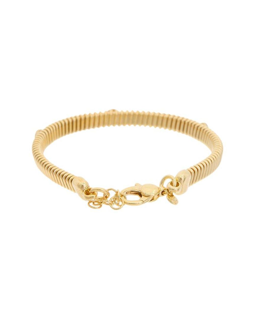 Meshmerise Metallic 18k Over Silver 0.12 Ct. Tw. Diamond Bracelet