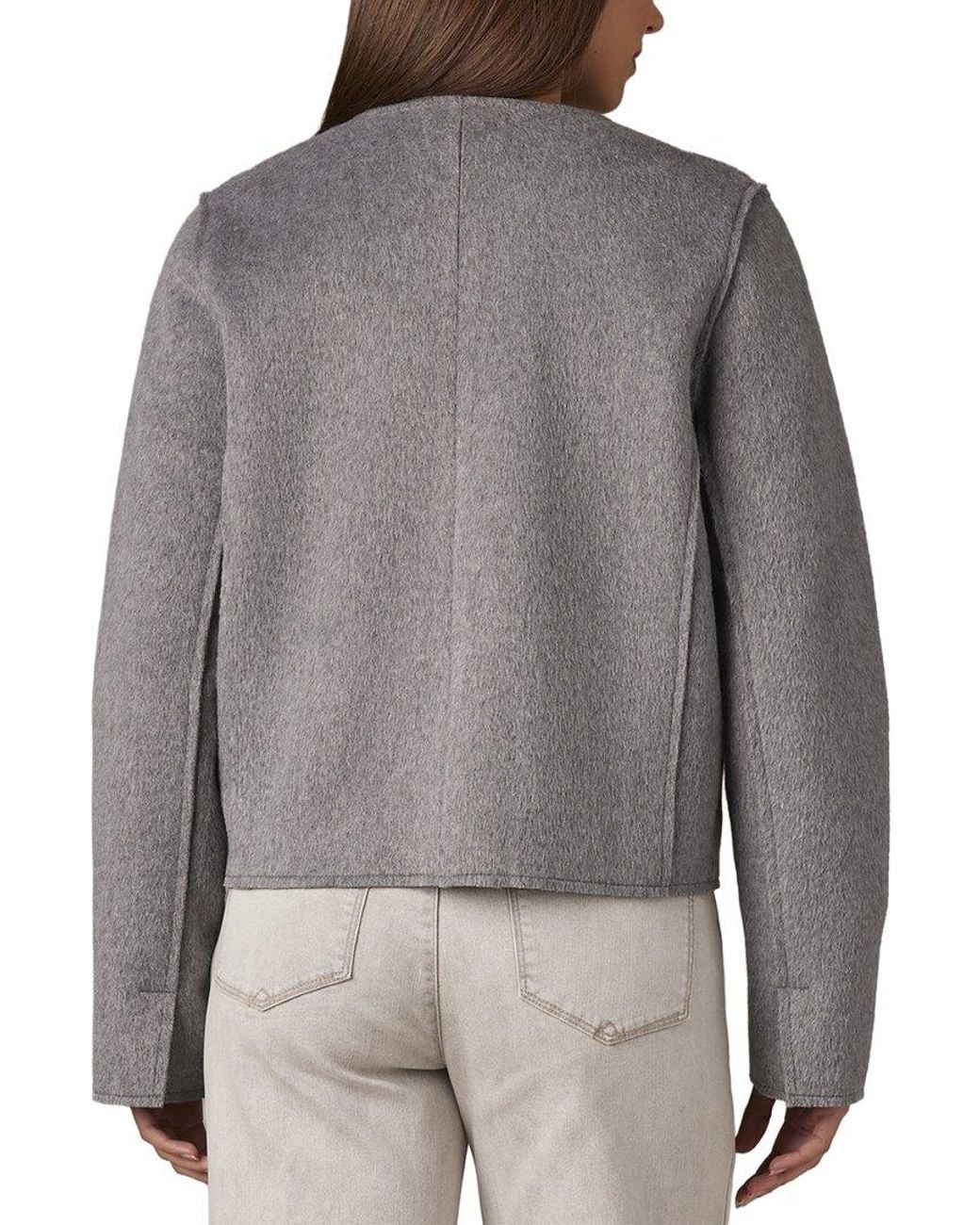 Wit & Wisdom Gray Wool-Blend Crop Coat