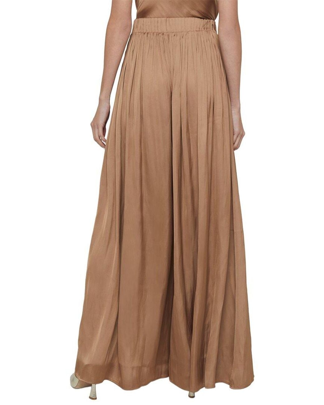 L'Agence Brown Haylo Wide Leg Pull-On Pant