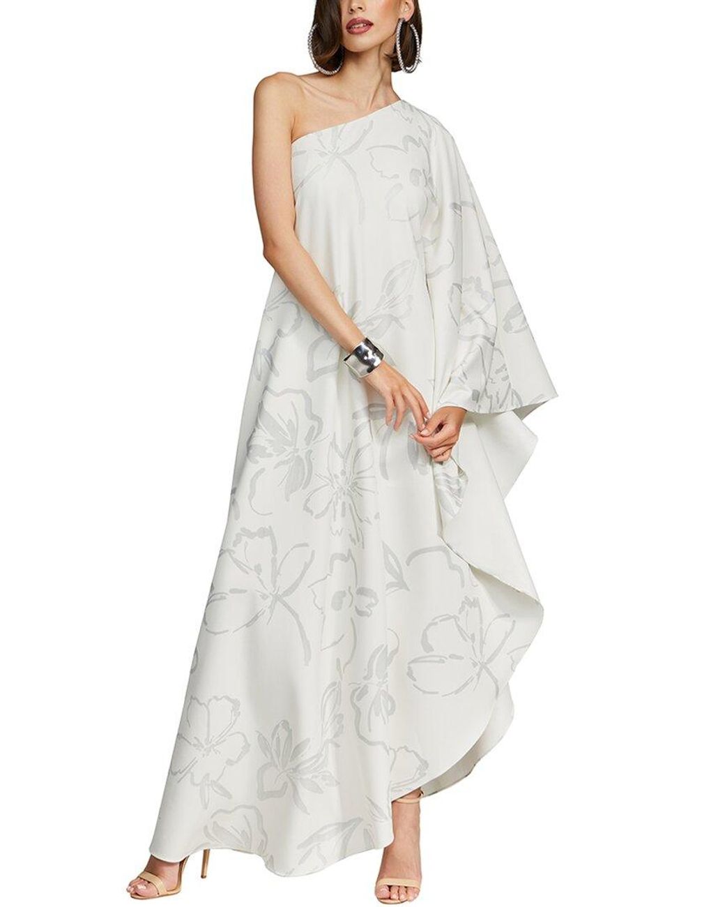 Halston Heritage White Nevean Caftan