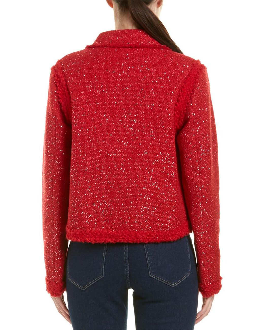 red boucle jacket