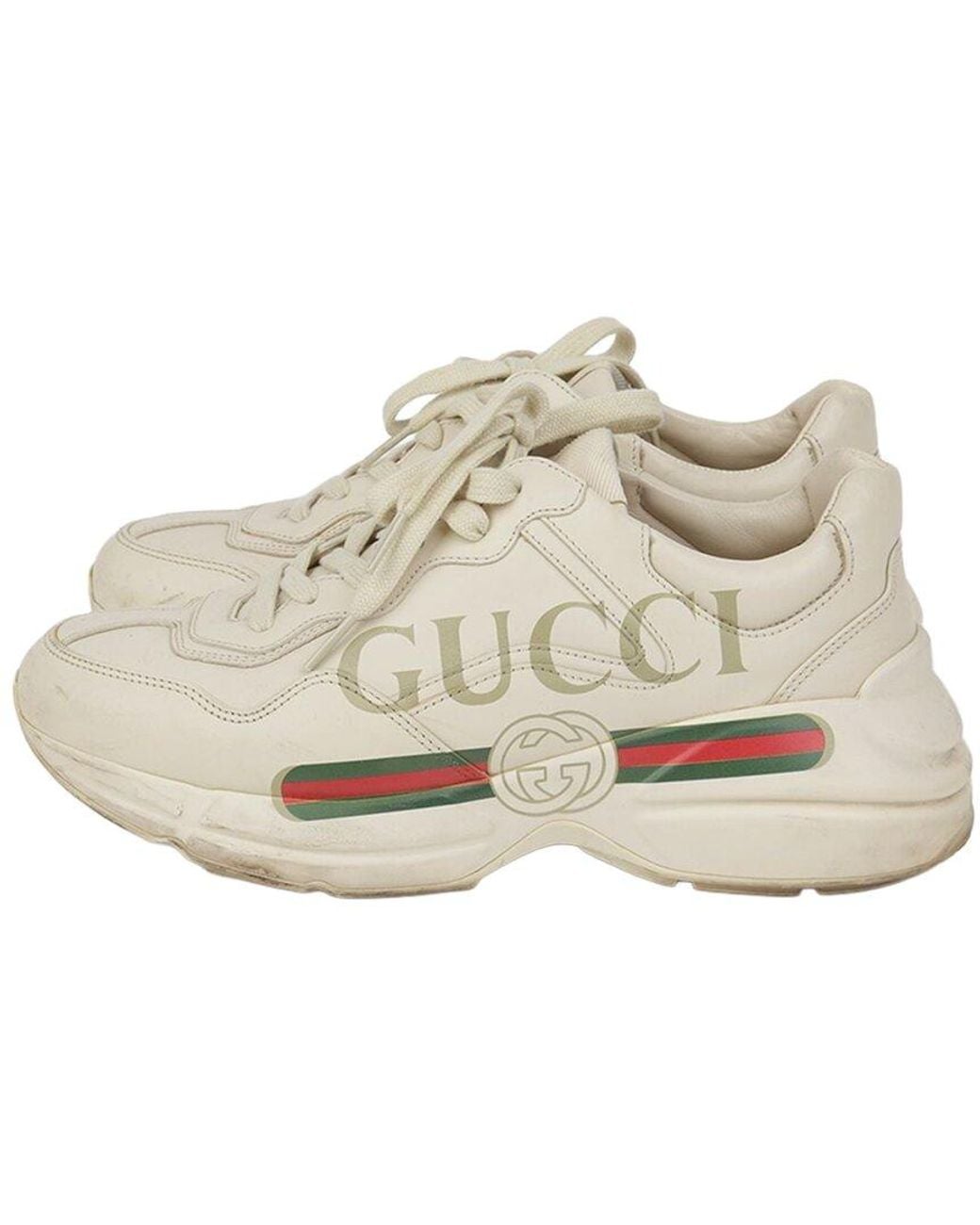 Gucci Natural Calfskin Rating Sneaker (Authentic Pre-Loved) for men