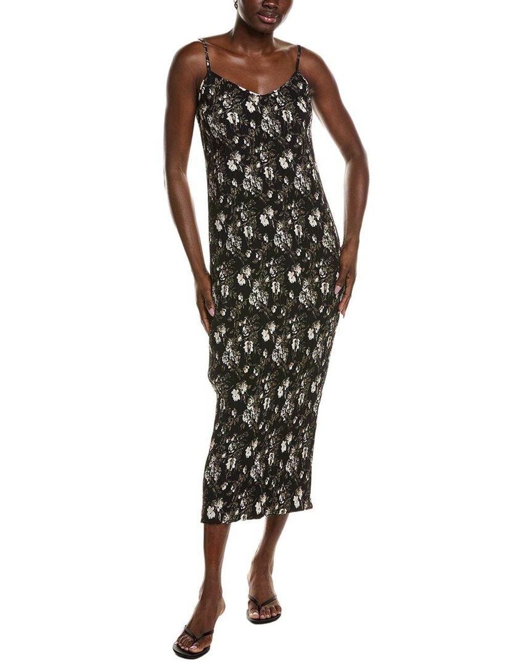 Element Black Sleeveless Plisse Dress