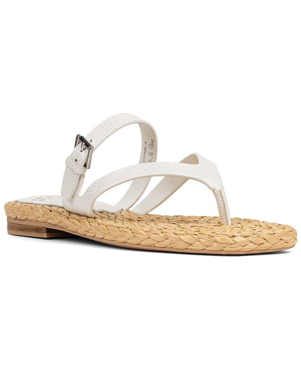 Donald J Pliner White Heathro Leather Sandal