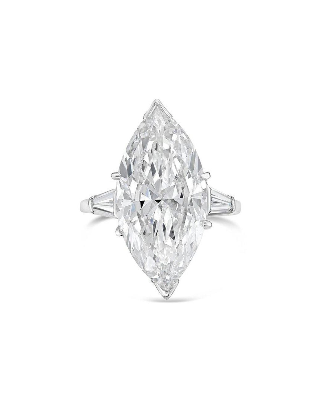 Diana M White Diana M. Platinum 16.00 Ct. Tw. Lab-Grown Diamond Three-Stone Ring