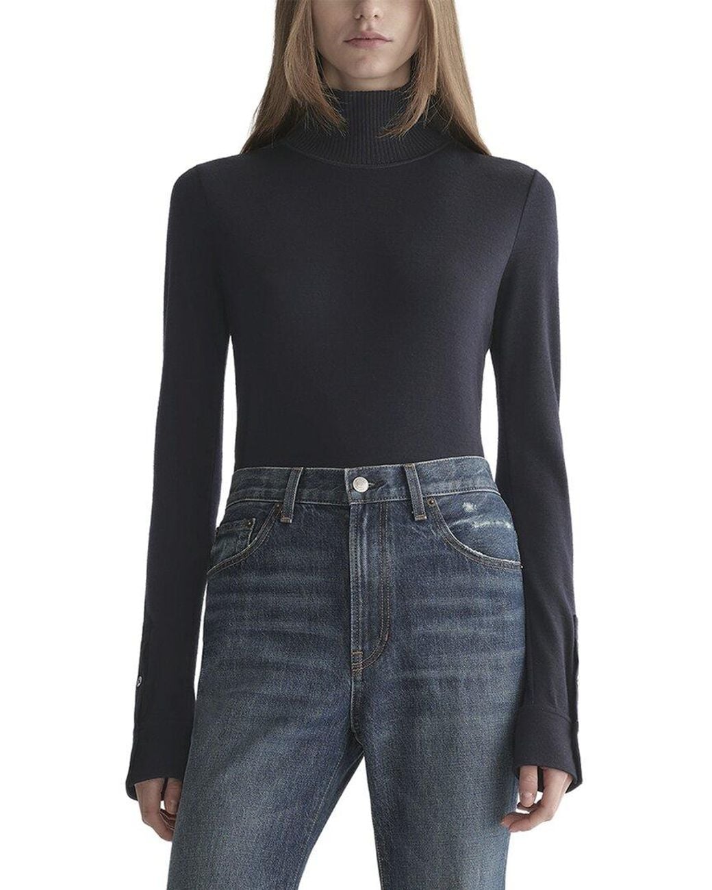 A.L.C. Black Elyse Wool Top