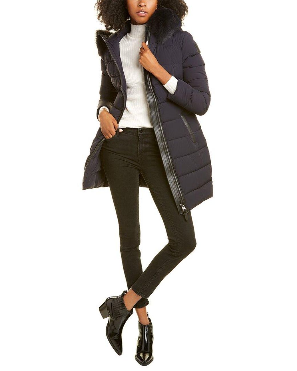 Mackage Calla Stretch Light Down Puffer Coat in Blue Lyst
