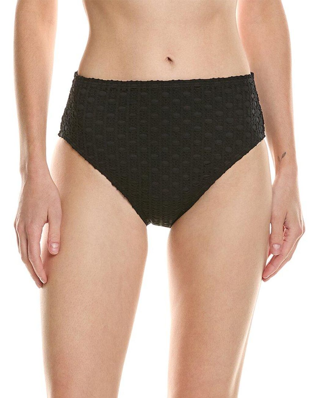 Carmen Marc Valvo Black Crochet High Bottom
