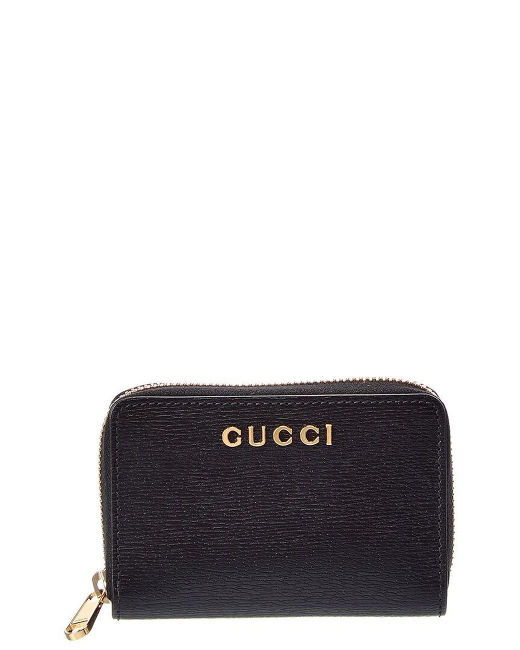 Gucci Blue Gg Leather Zip Around Wallet