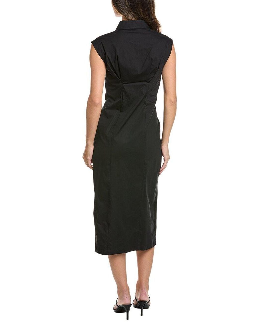 Kenneth Cole Black Midi Shirtdress