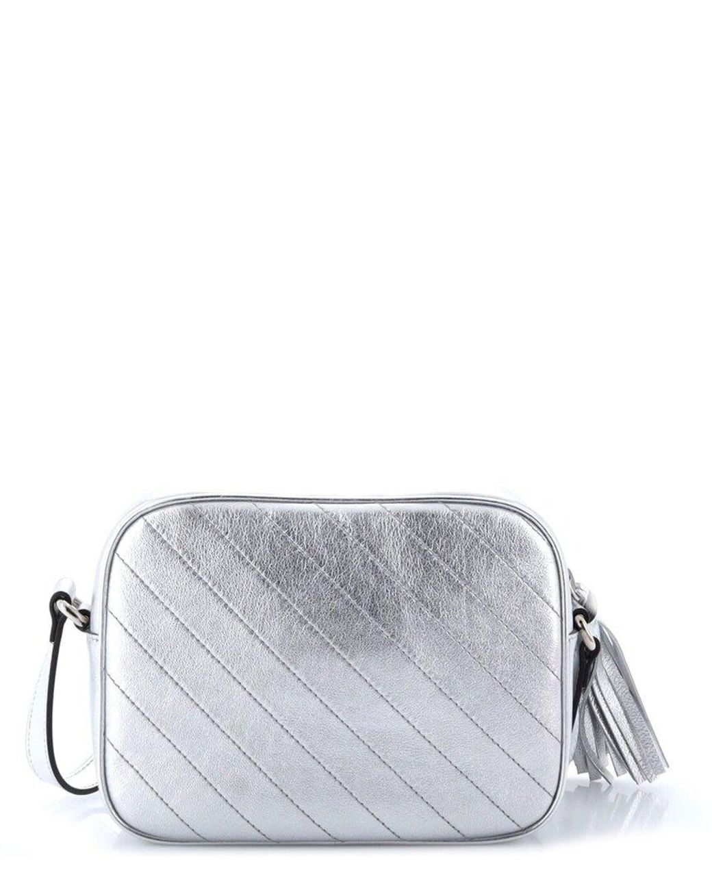 Gucci Metallic Diagonal Quilted Leather Blondie Nm Camera Shoulder Bag Small (Authentic Pre-Loved)
