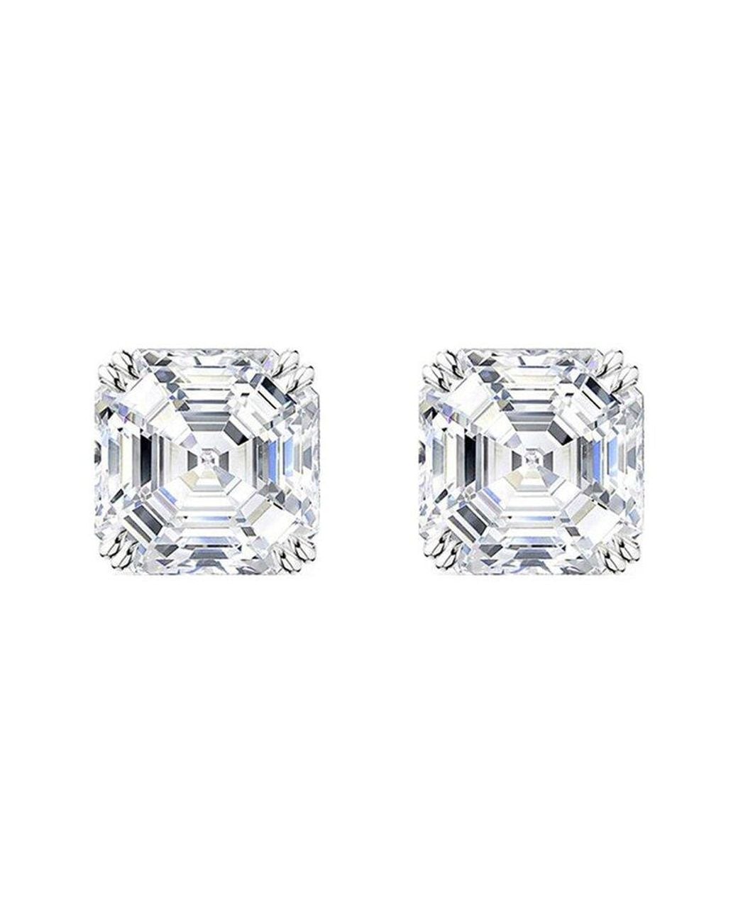 Lab Grown Diamonds Metallic 14K 8.00 Ct. Tw. Lab-Grown Diamond Earrings