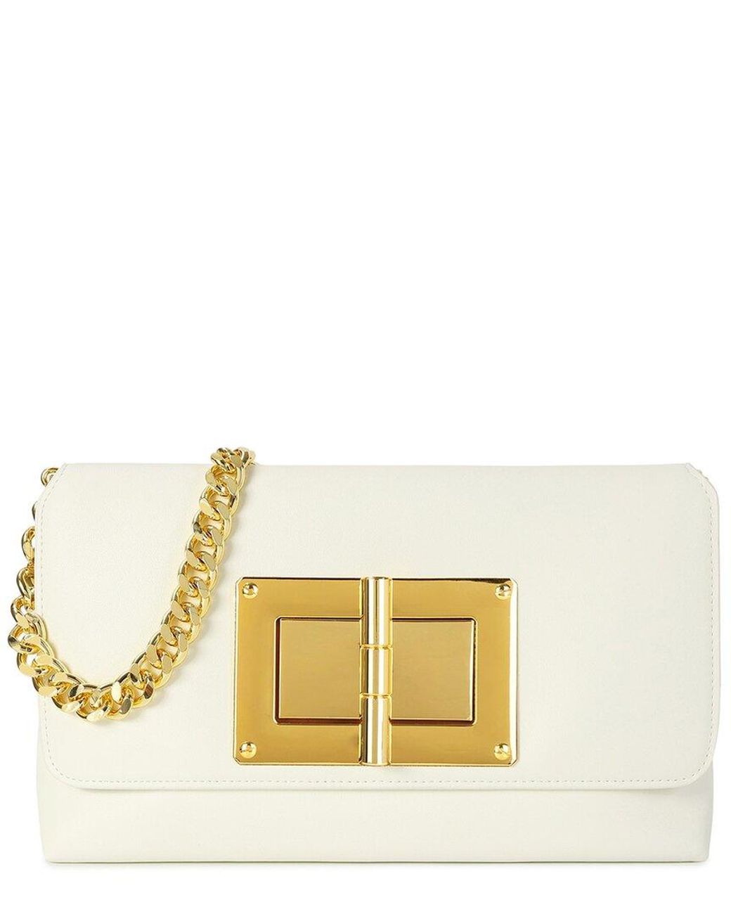 Tiffany & Fred Paris Metallic Smooth Leather Tote