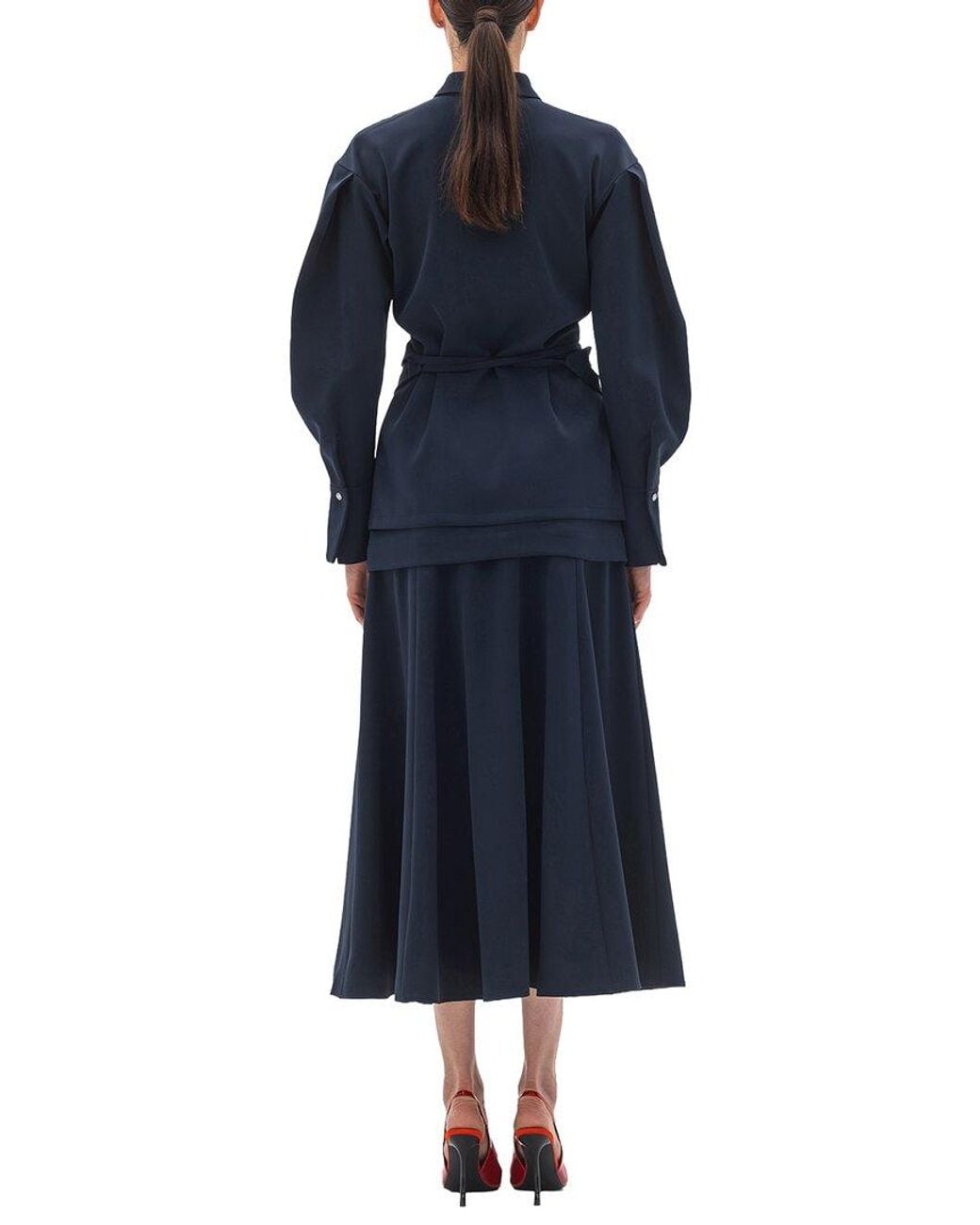 BGL Blue 2Pc Blouse & Skirt Set