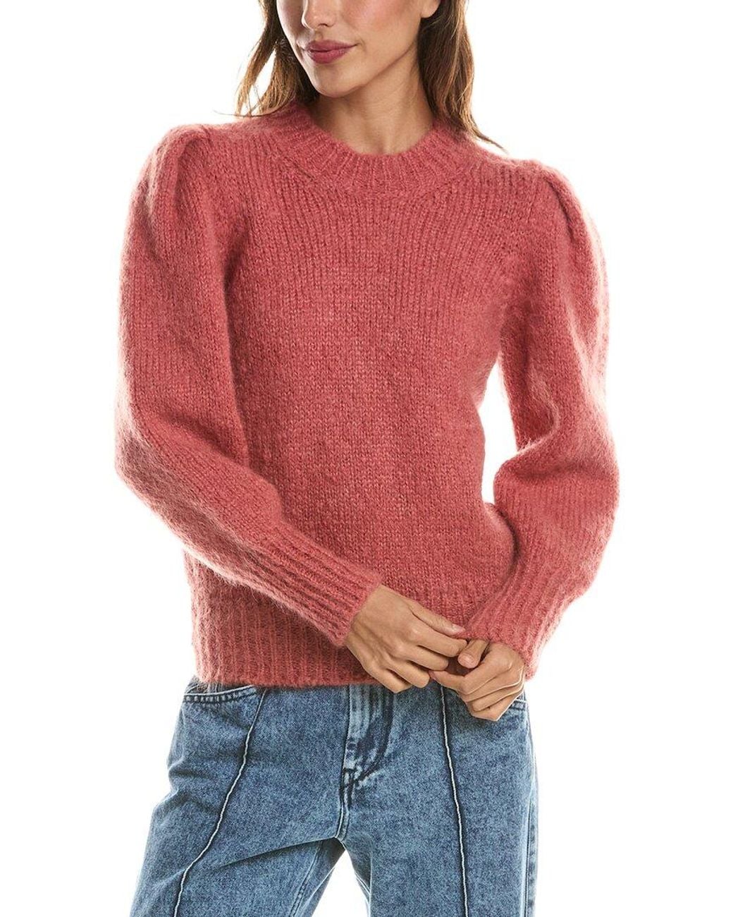 Isabel Marant Red Mohair-Blend Sweater