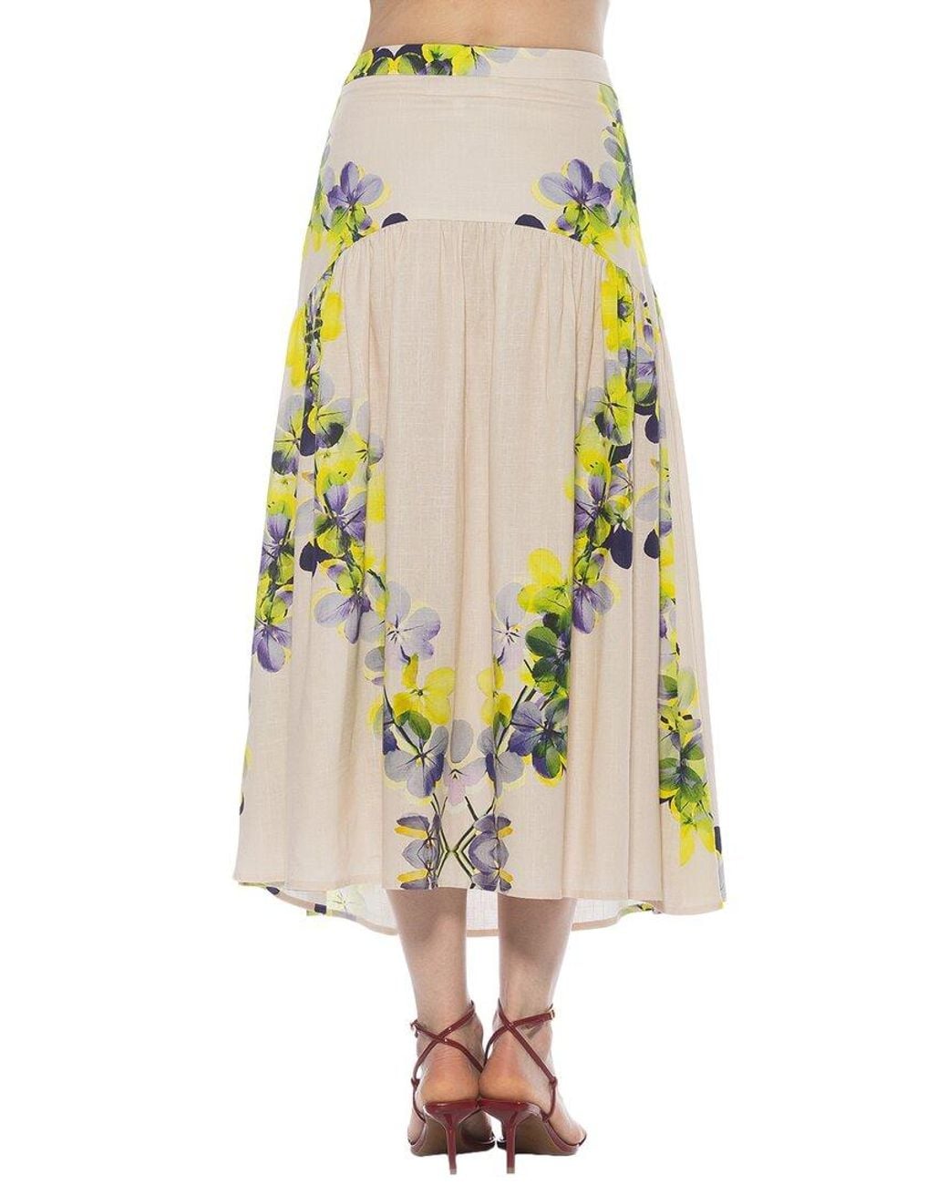 Alexia Admor White Michel A-Line Skirt