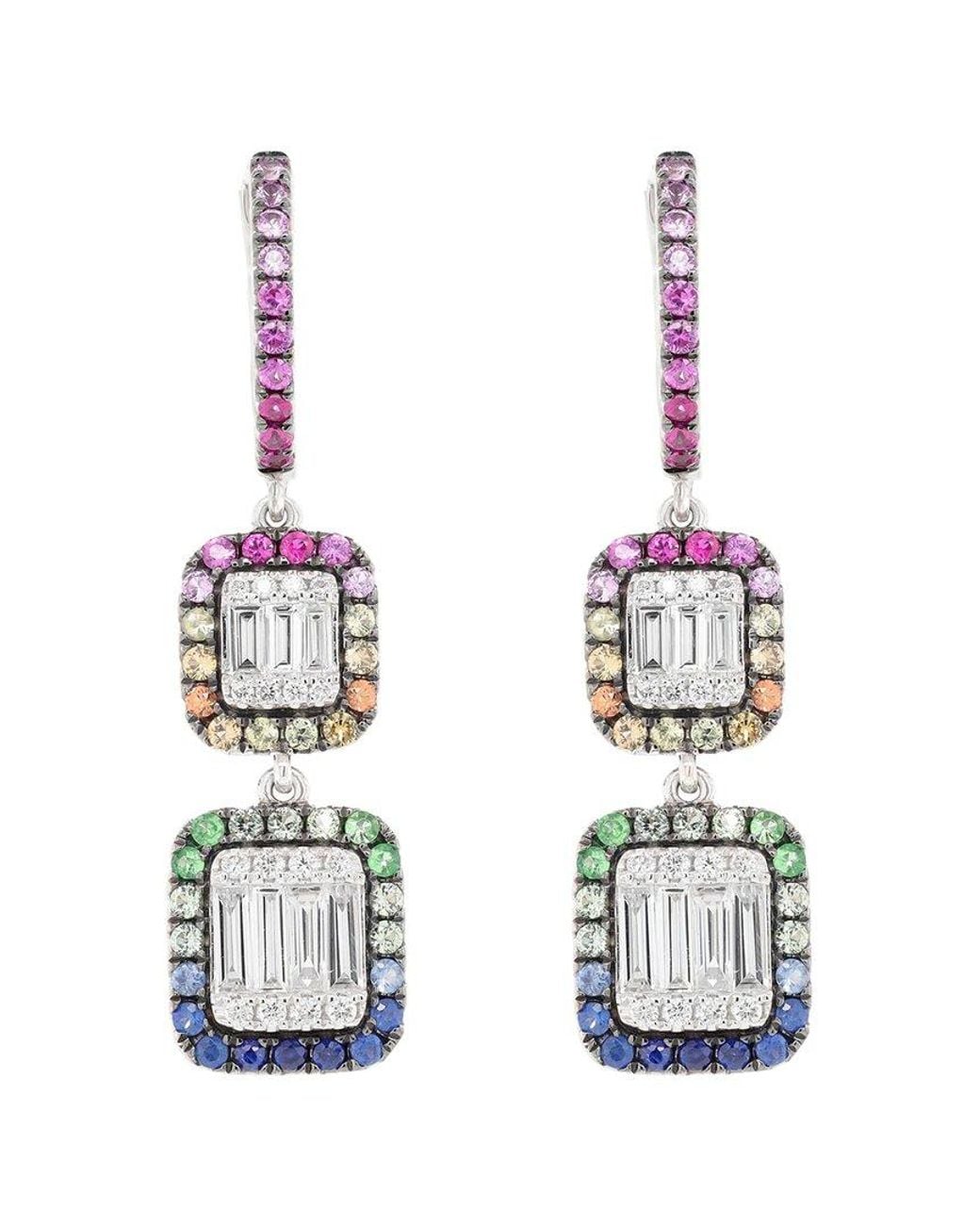 Diana M White 14k 0.12 Ct. Tw. Diamond Earrings