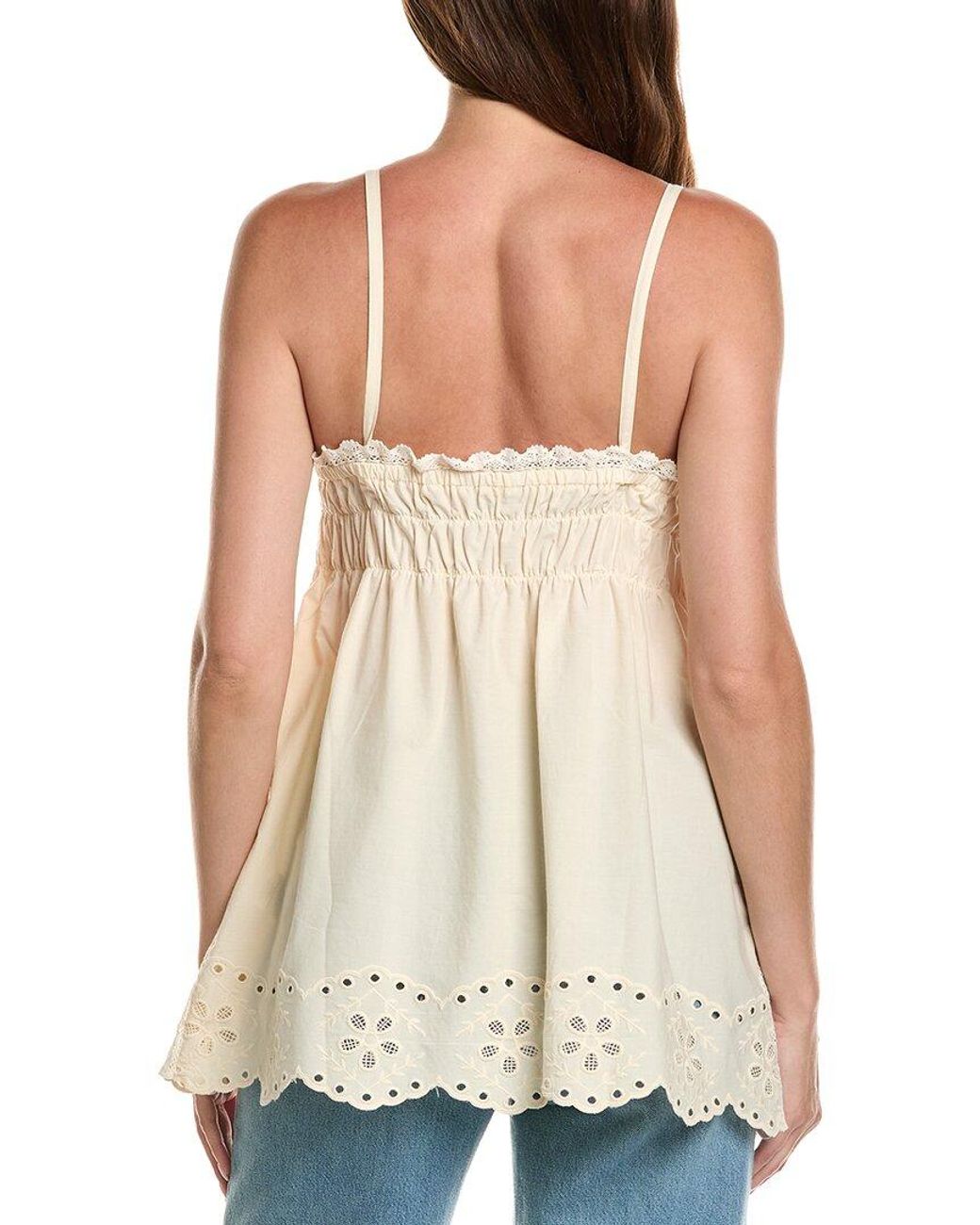 REMAIN STUDIO Natural Embellished Cami Top