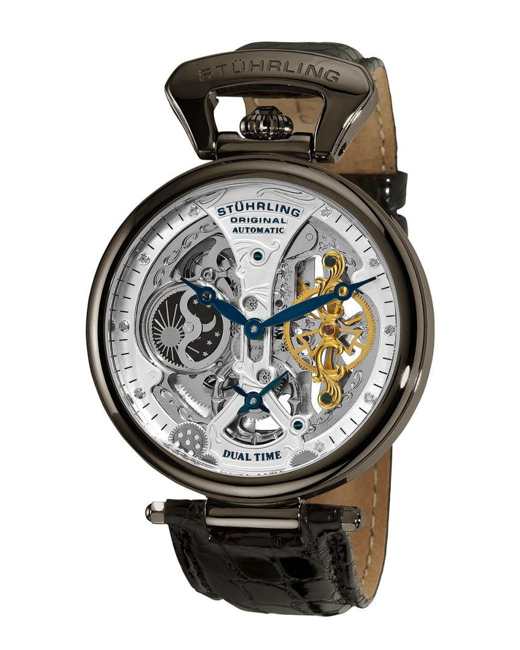 Stuhrling Original Stuhrling Original Emperor's Grand Dt Diamond Watch in  Metallic for Men | Lyst