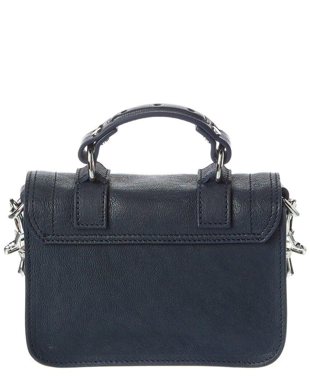 Proenza Schouler Blue Ps1 Micro Leather Shoulder Bag