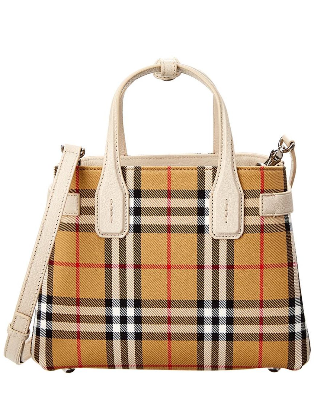 burberry check banner bag