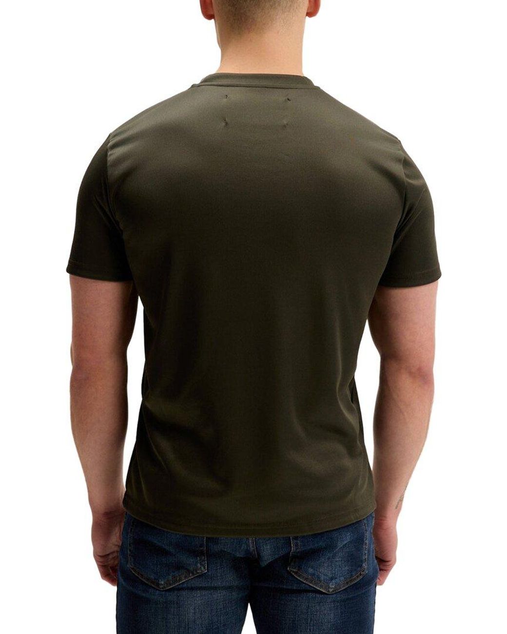 Ron Tomson Black Double Knitted Crew Neck T-Shirt for men