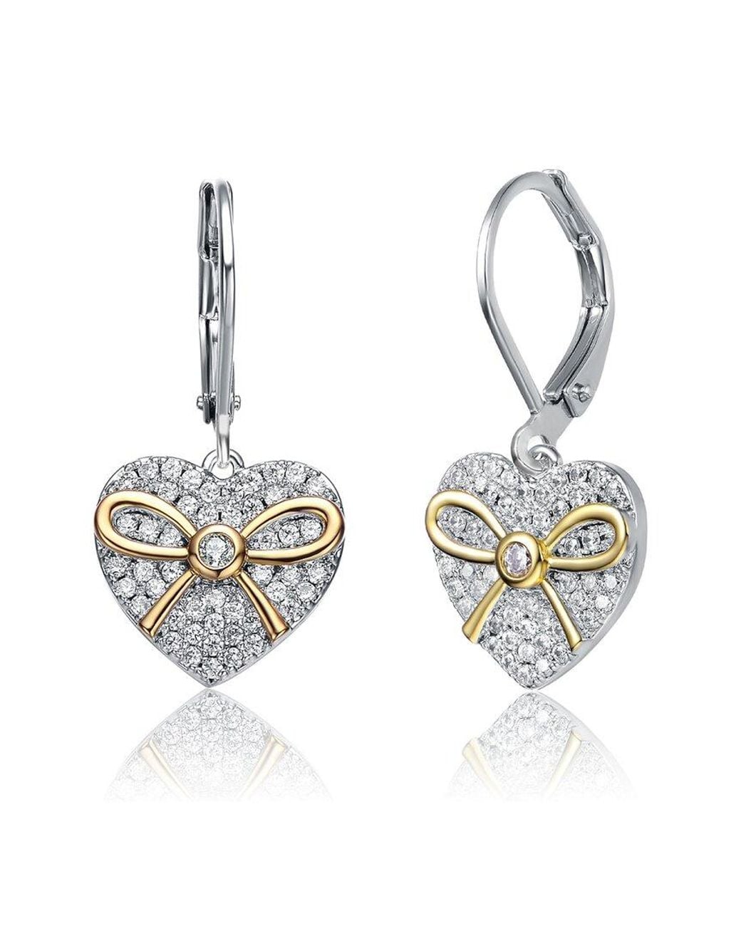 Genevive Jewelry Metallic Two-tone Earrings