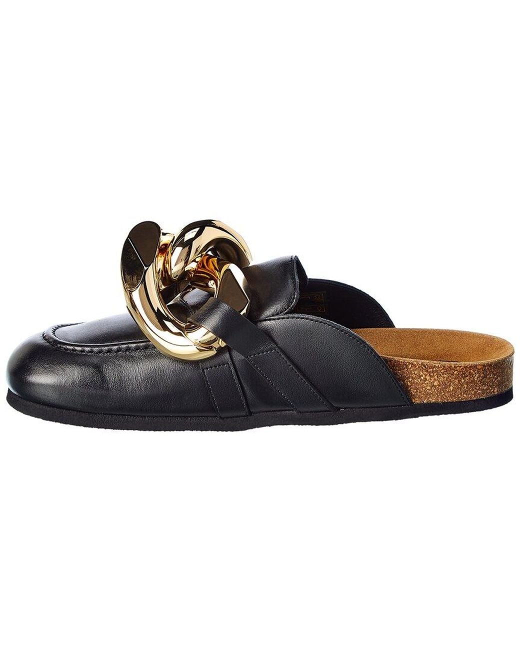 J.W. Anderson Black Chain Leather Mule