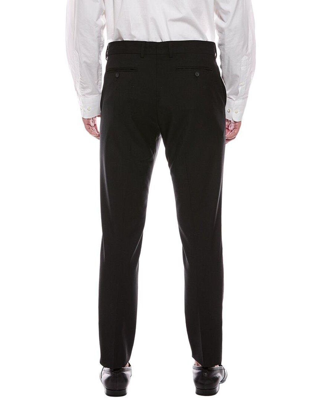 Valentino Black Wool & Mohair-Blend Trouser for men