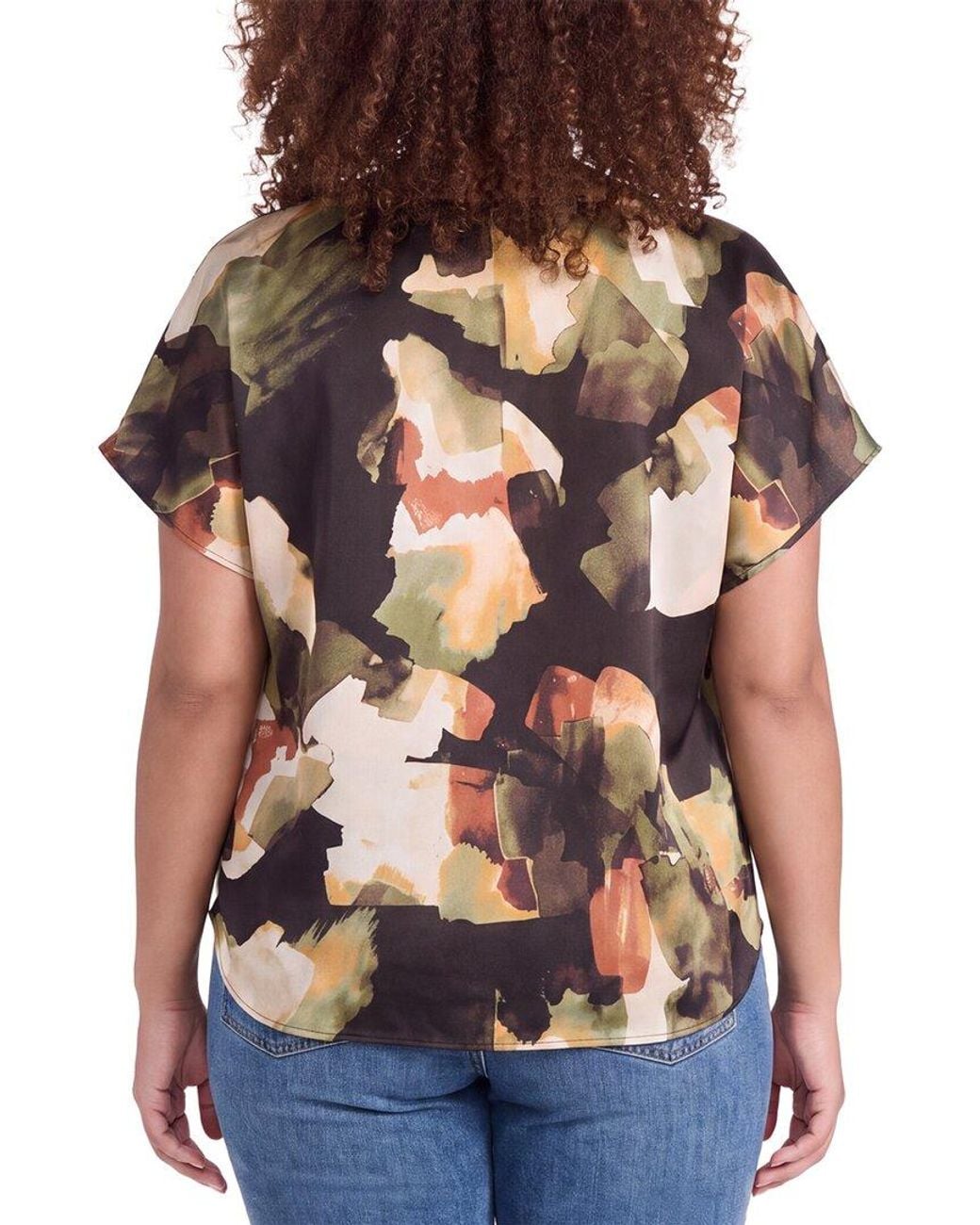 Anne Klein Green Plus Bateau Neck Top