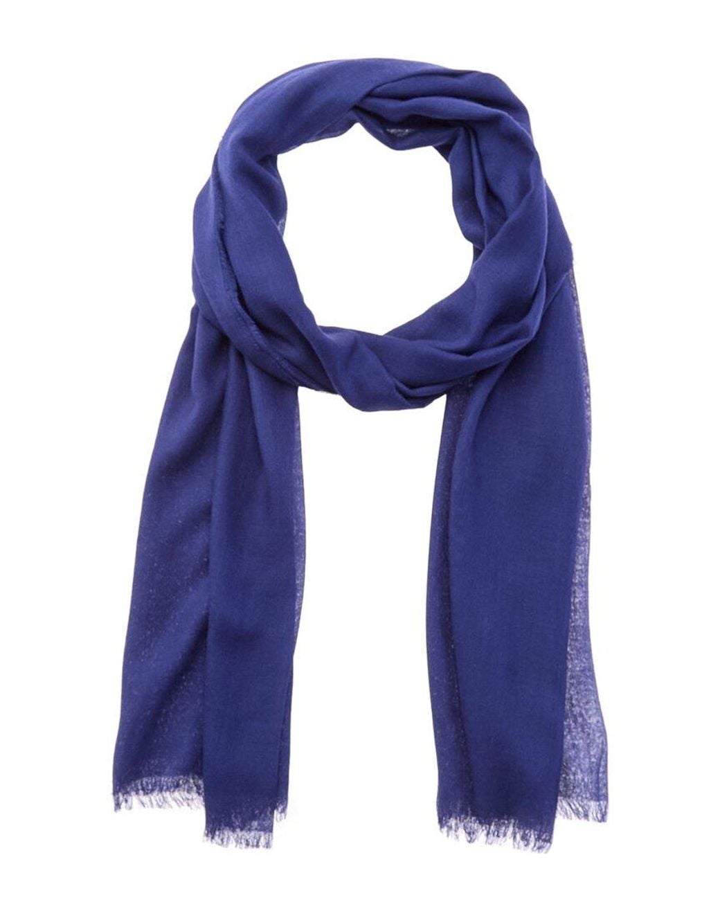 Bruno Magli Blue Cashmere-blend Scarf