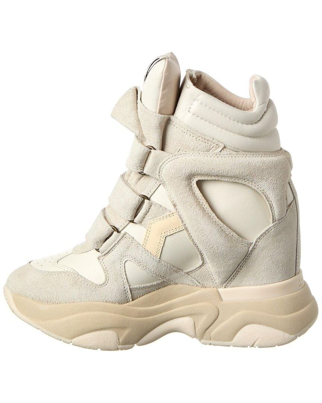 Isabel Marant Natural Balskee Leather & Suede Sneaker