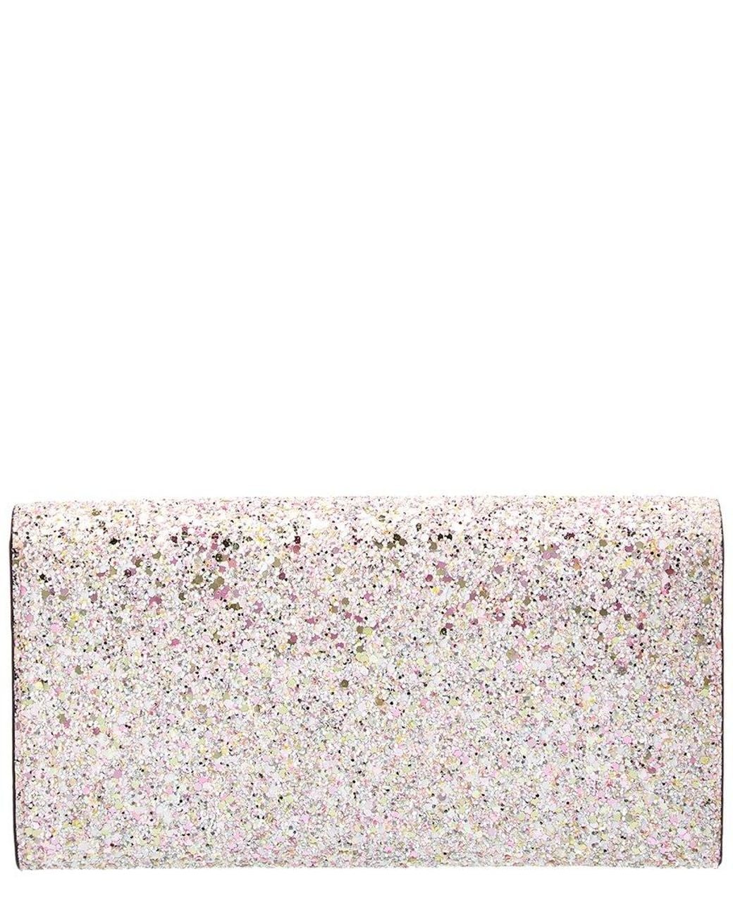 Jimmy Choo Gray Emmie Glitter Shoulder Bag